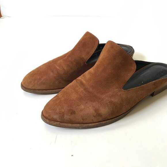 Robert Clergerie Paris Alicel Slides Mules Loafers Womens 38 8 Brown Suede Shoes - Picture 8 of 10
